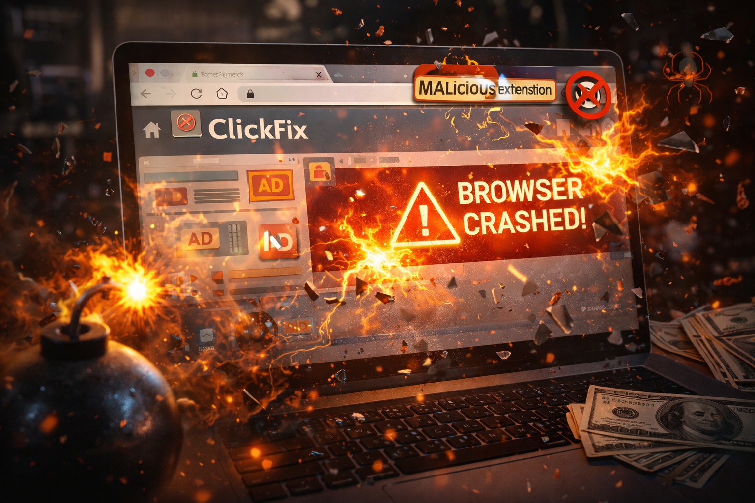 Malicious Ad Blocker Extension Triggers Browser Crashes in ClickFix Attacks