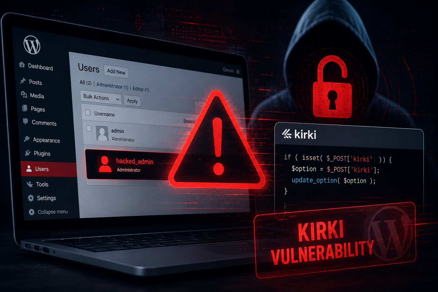 Kirki WordPress plugin flaw