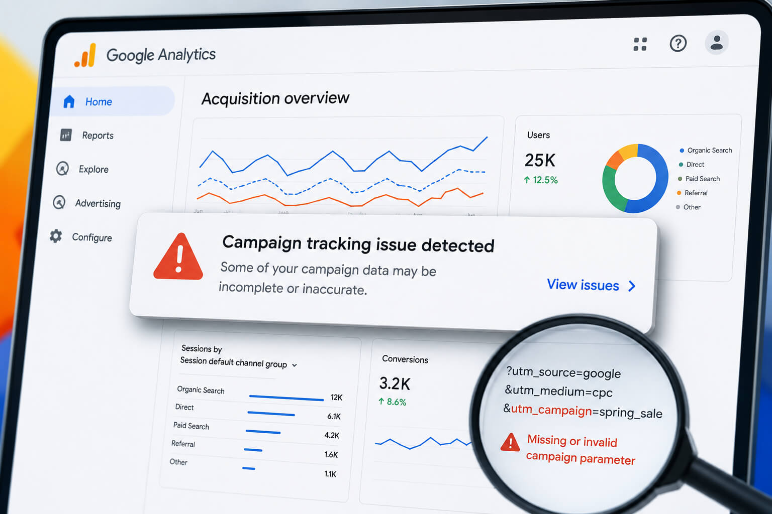 Google Analytics campaign diagnostics